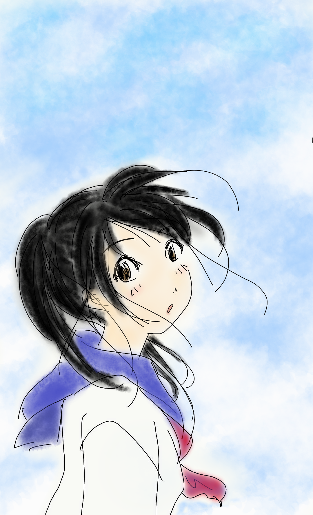 女の子の絵を描くトピ３