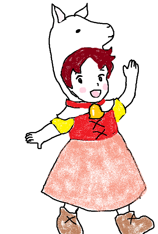 女の子の絵を描くトピ３