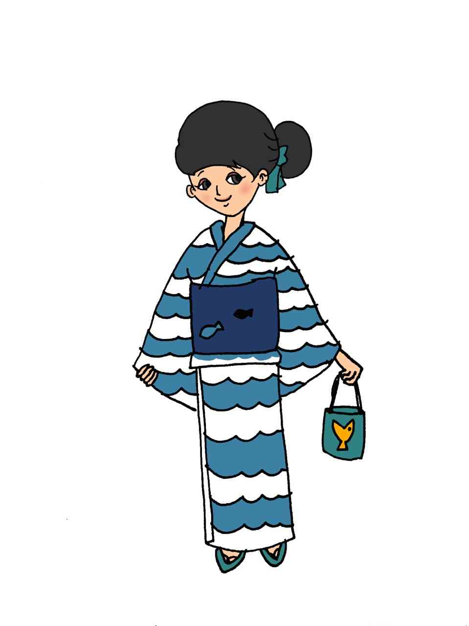 女の子の絵を描くトピ３