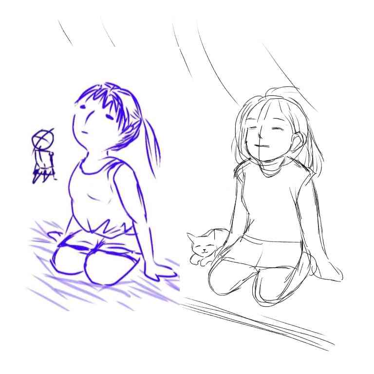 女の子の絵を描くトピ３