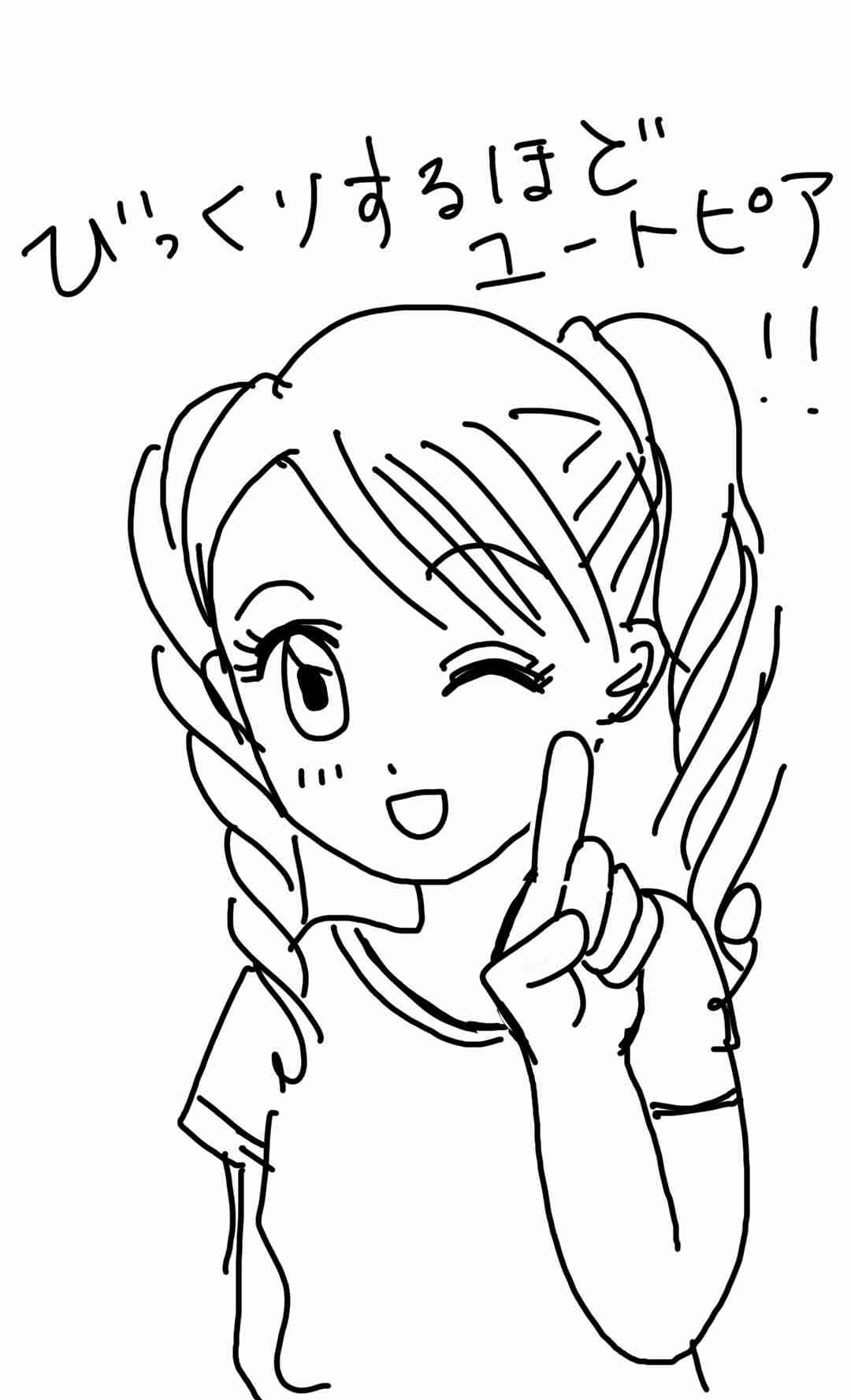 女の子の絵を描くトピ３