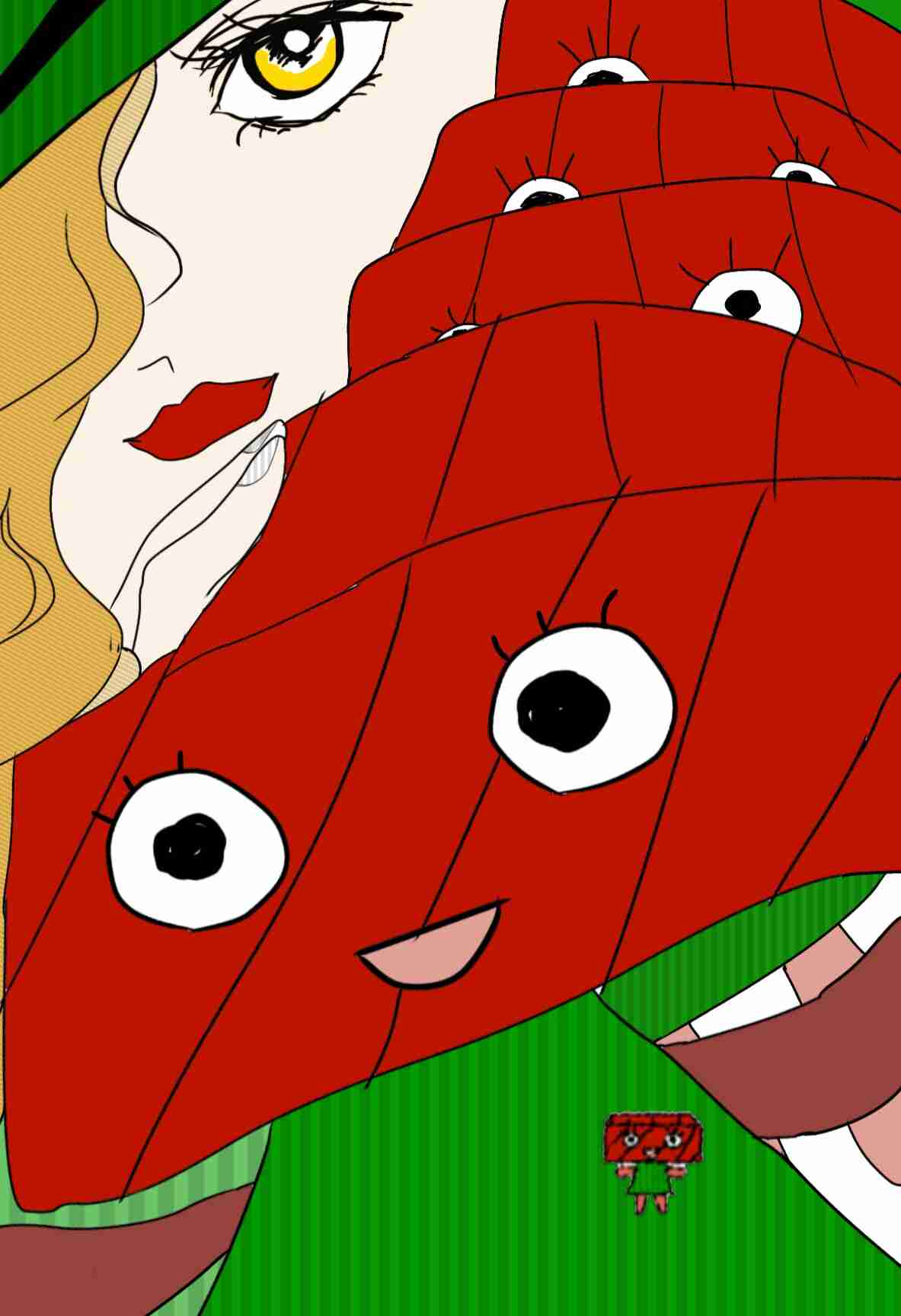 女の子の絵を描くトピ３