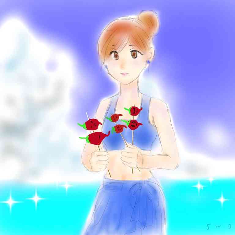 女の子の絵を描くトピ３
