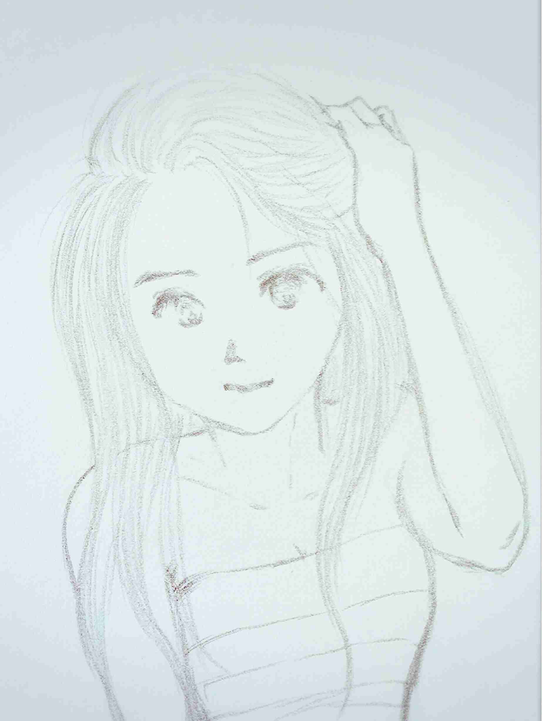 女の子の絵を描くトピ３