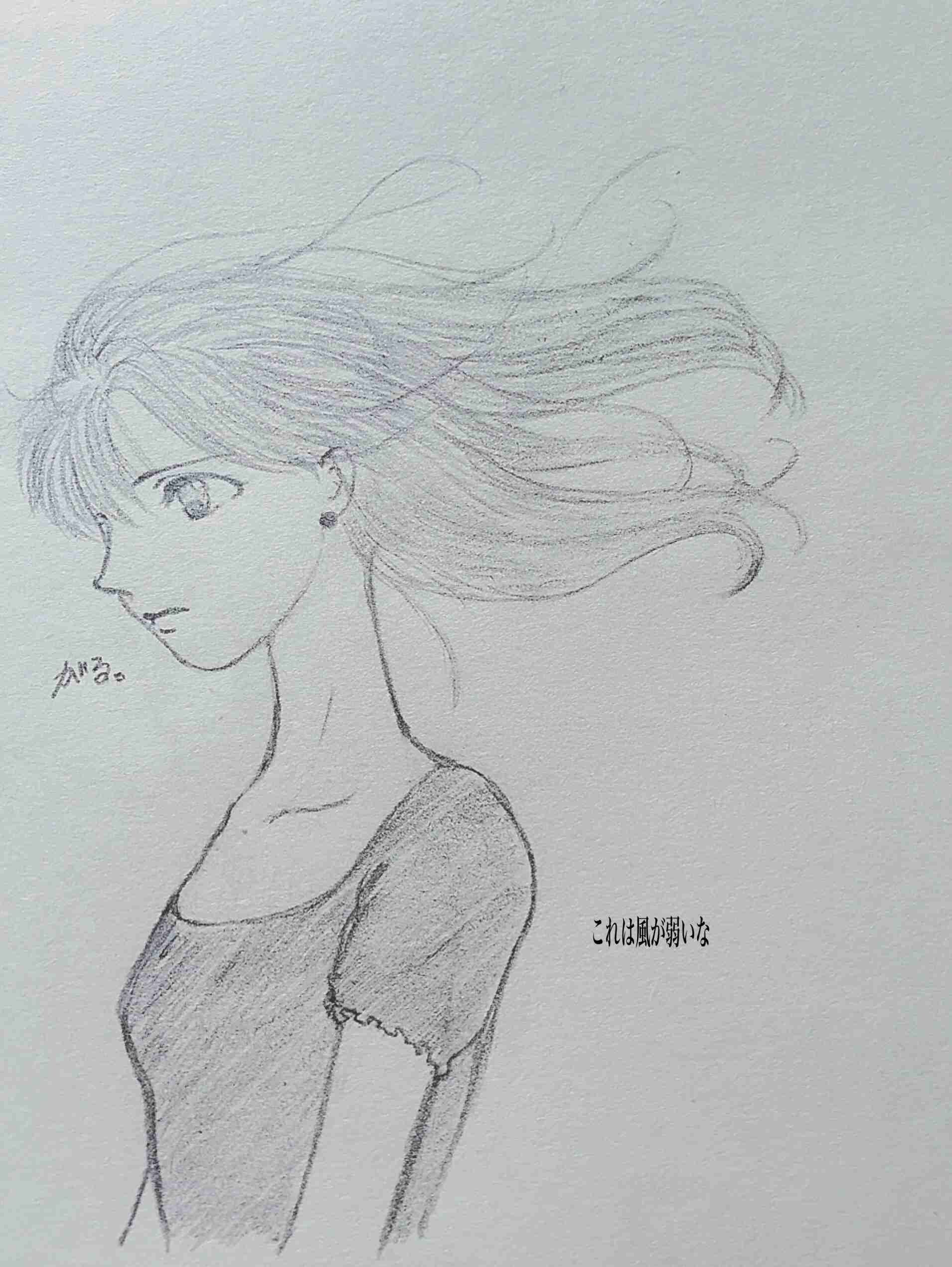 女の子の絵を描くトピ３