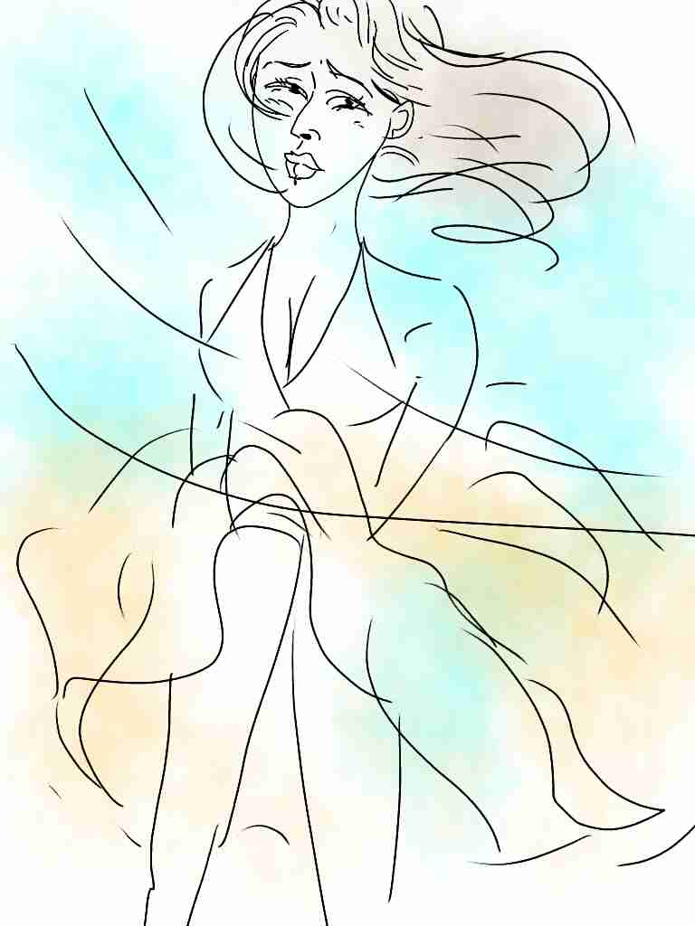 女の子の絵を描くトピ３