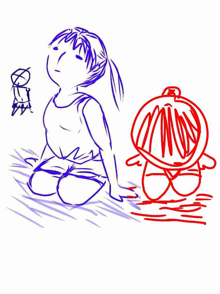 女の子の絵を描くトピ３