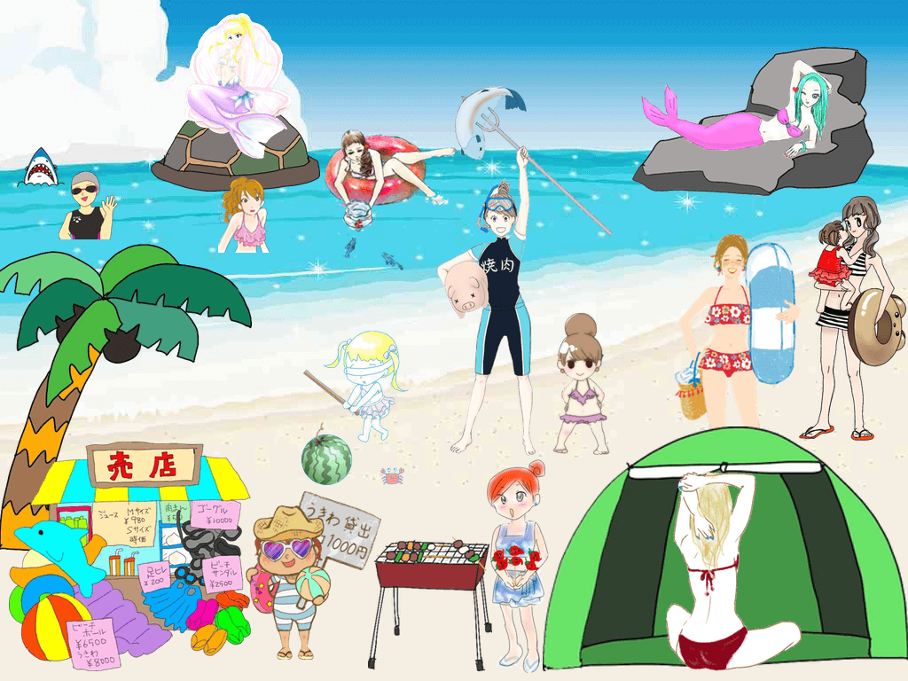 女の子の絵を描くトピ３