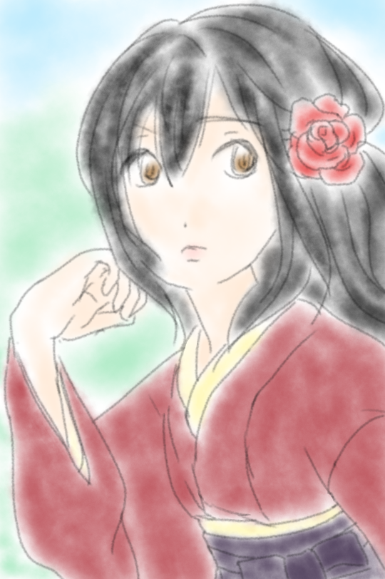 女の子の絵を描くトピ３
