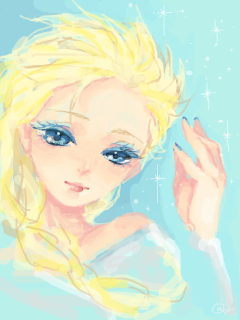 女の子の絵を描くトピ３
