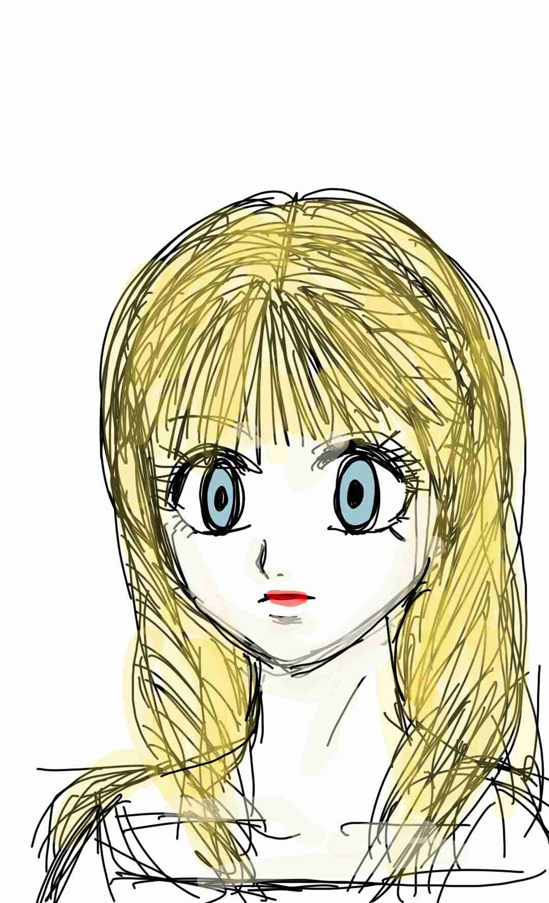 女の子の絵を描くトピ３