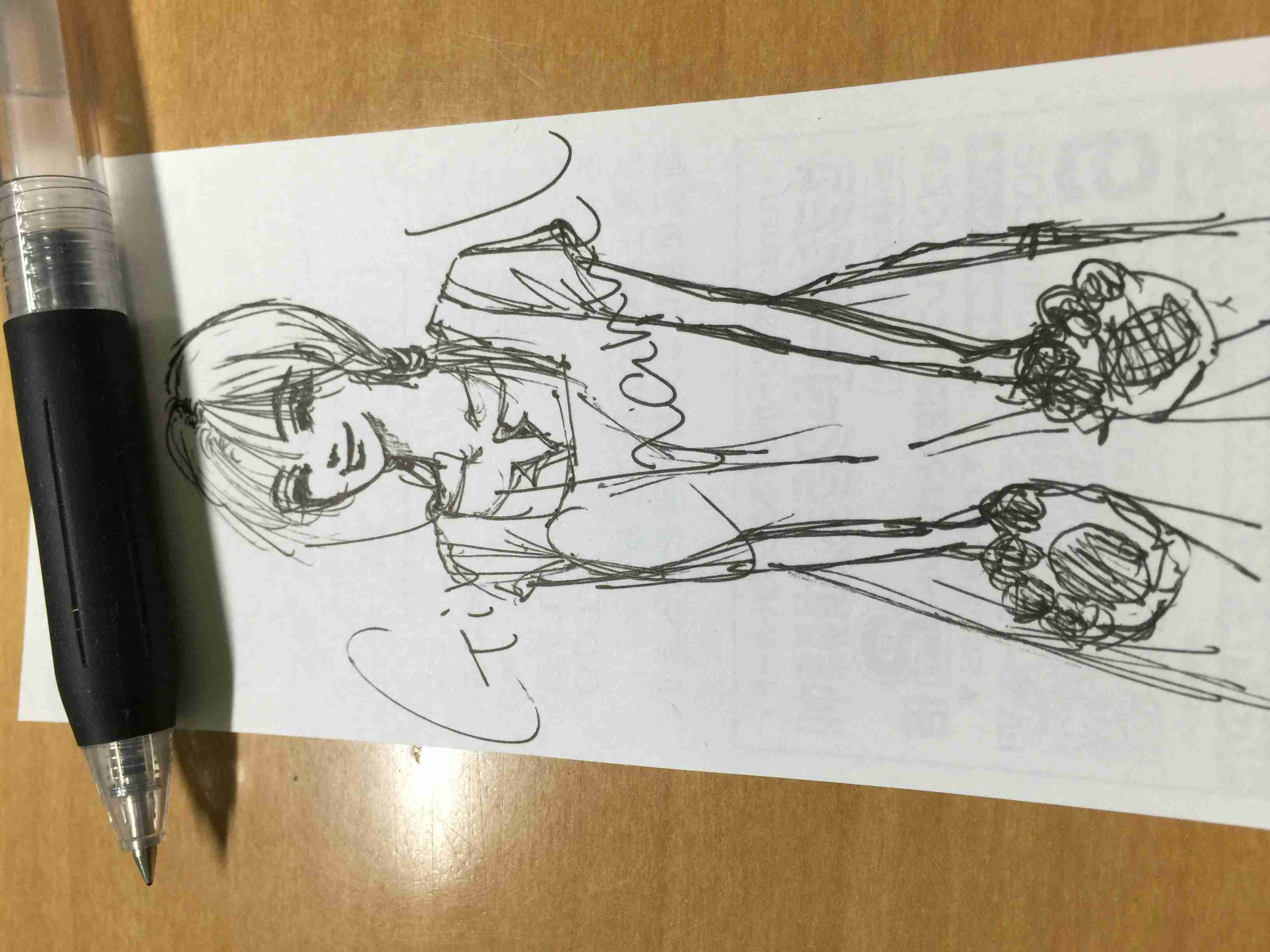 女の子の絵を描くトピ３