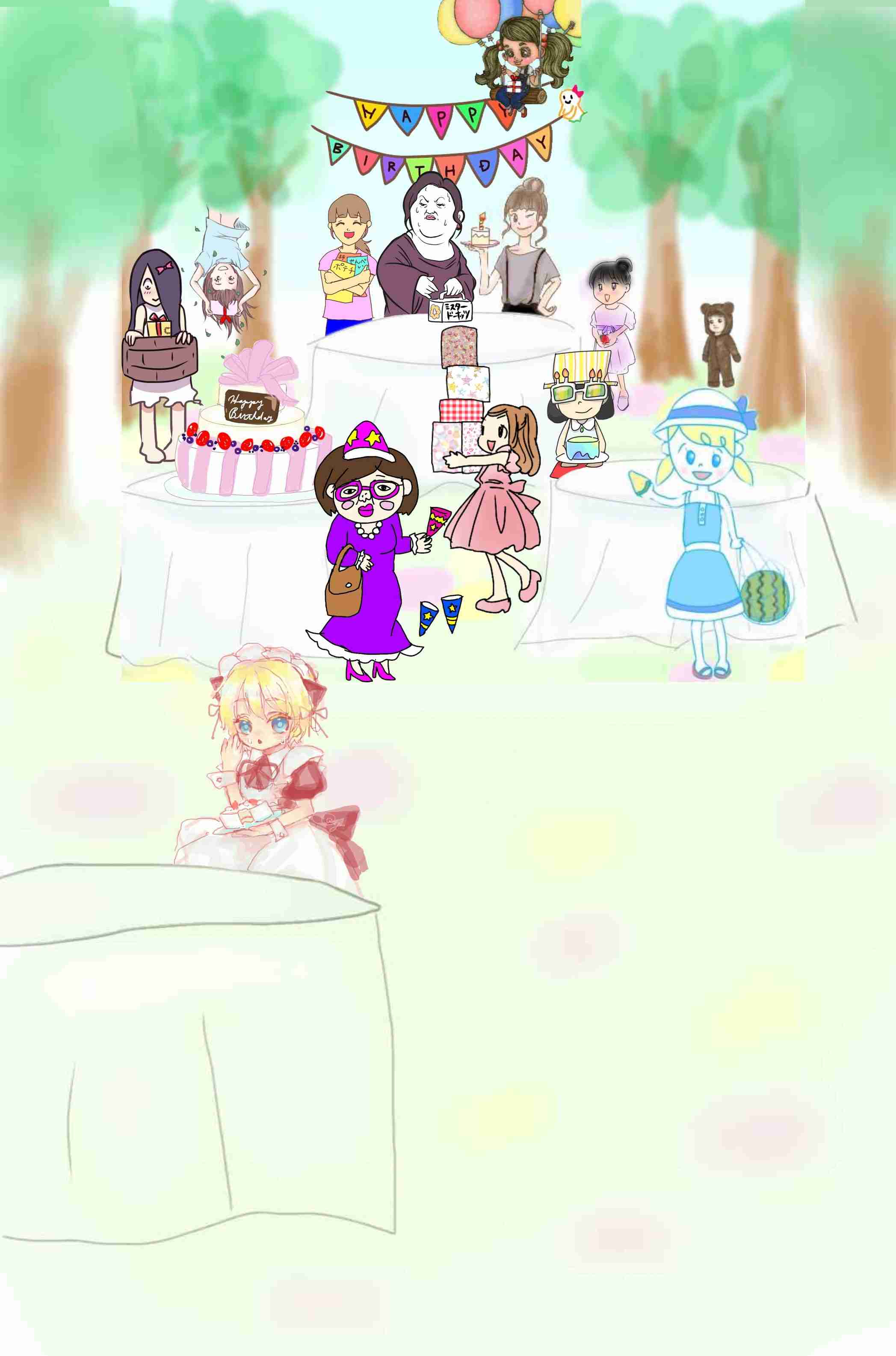 女の子の絵を描くトピ３