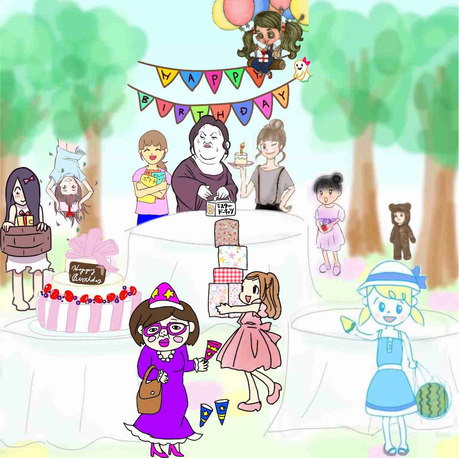 女の子の絵を描くトピ３