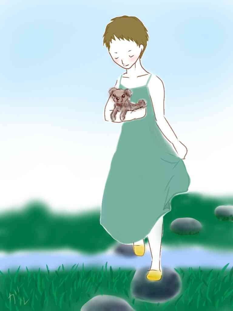 女の子の絵を描くトピ３