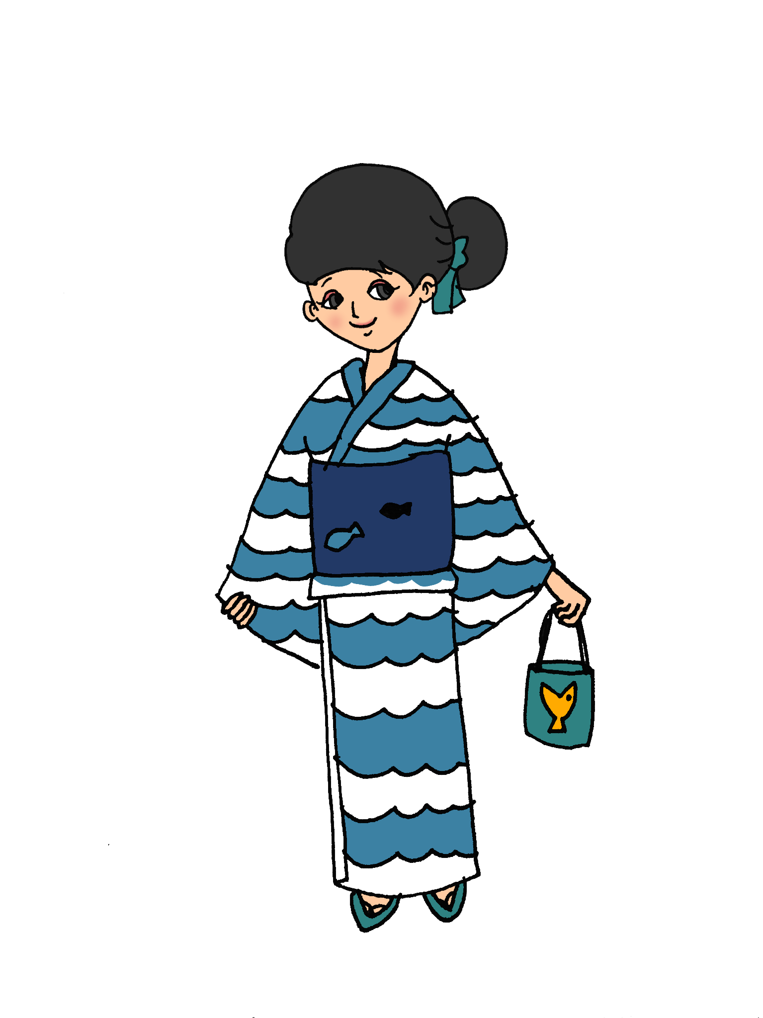 女の子の絵を描くトピ３