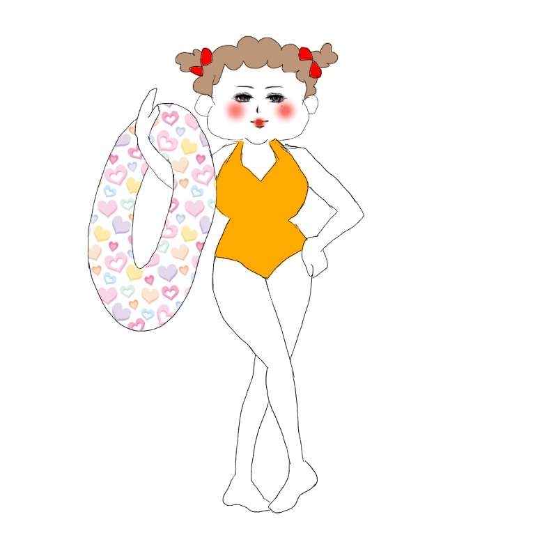 女の子の絵を描くトピ３