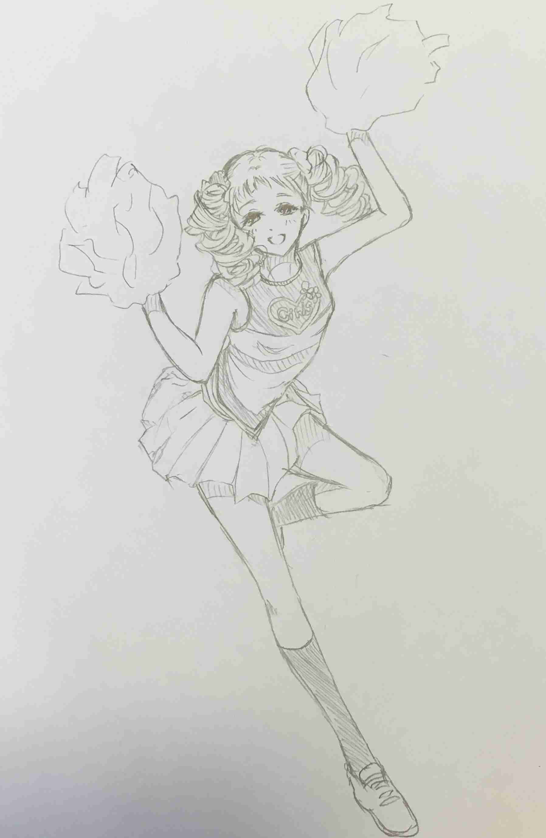 女の子の絵を描くトピ３