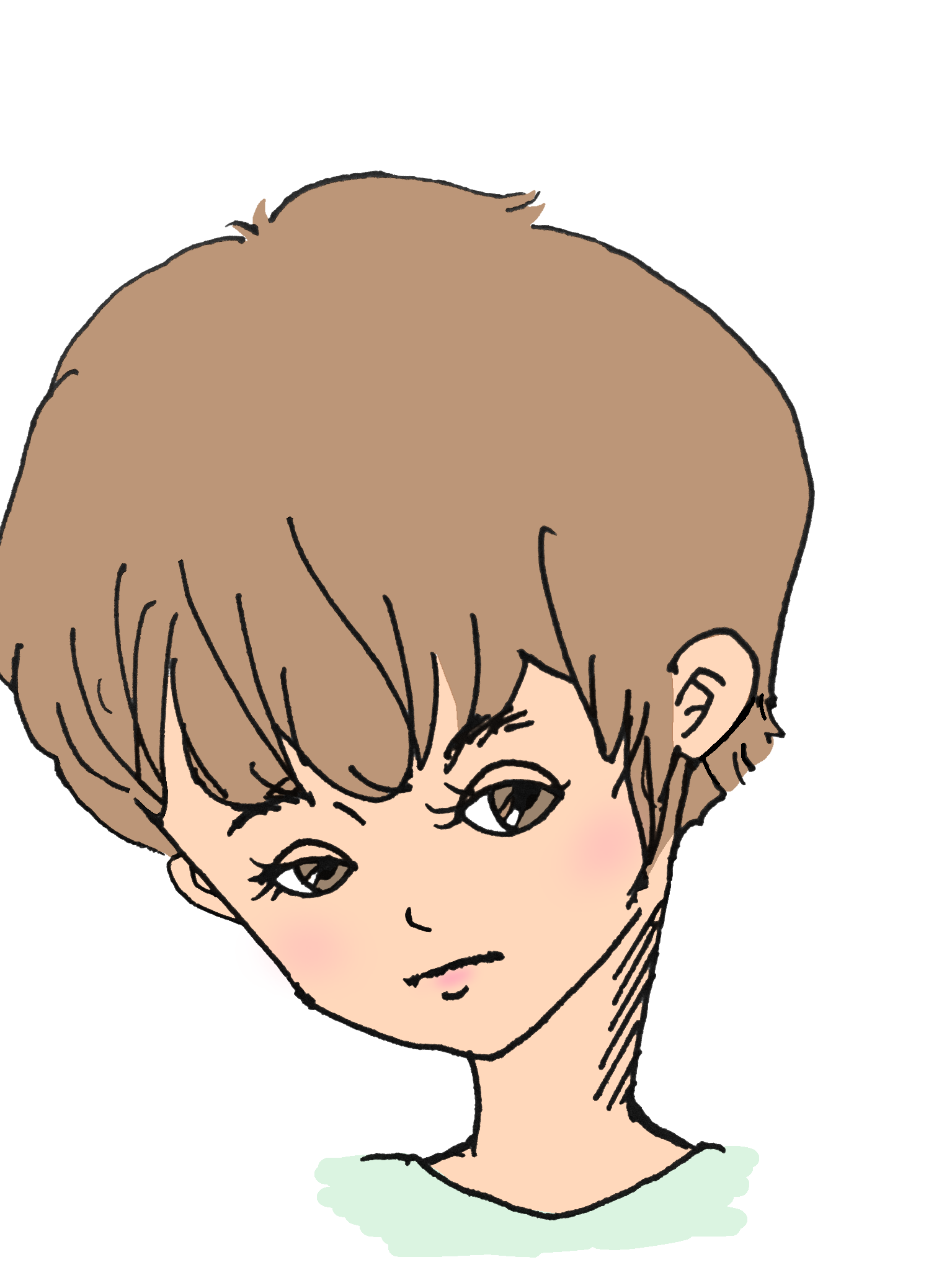 女の子の絵を描くトピ３