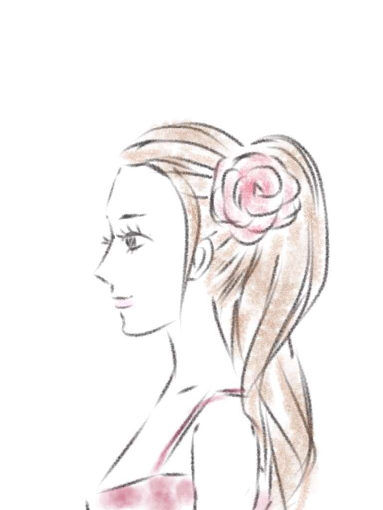 女の子の絵を描くトピ３