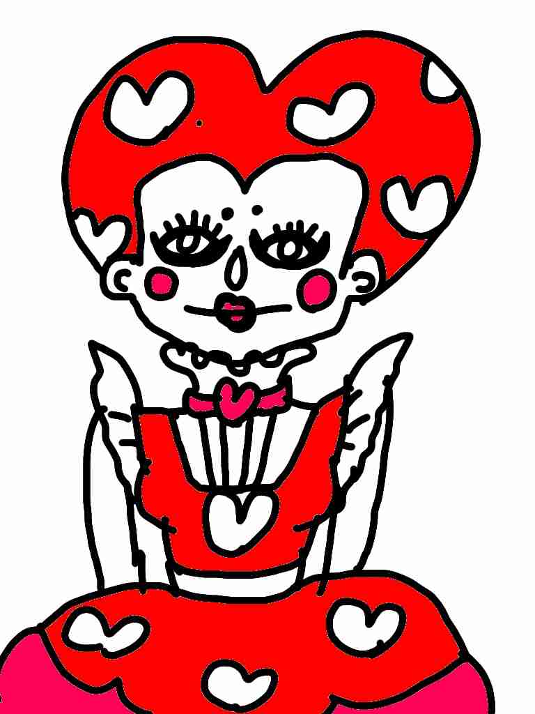 女の子の絵を描くトピ３