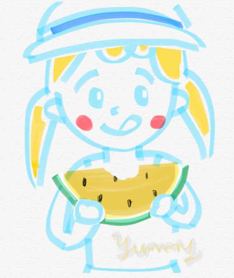 女の子の絵を描くトピ３