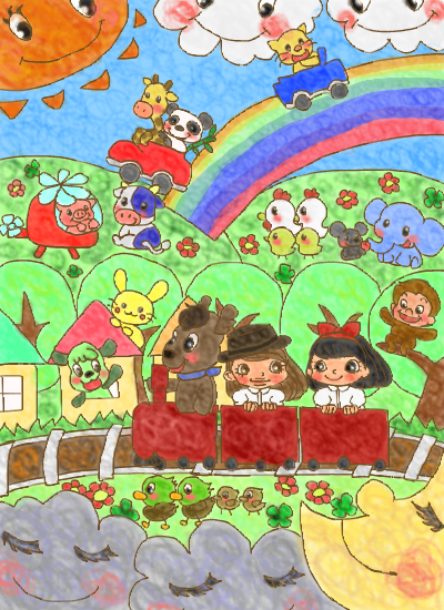 女の子の絵を描くトピ３