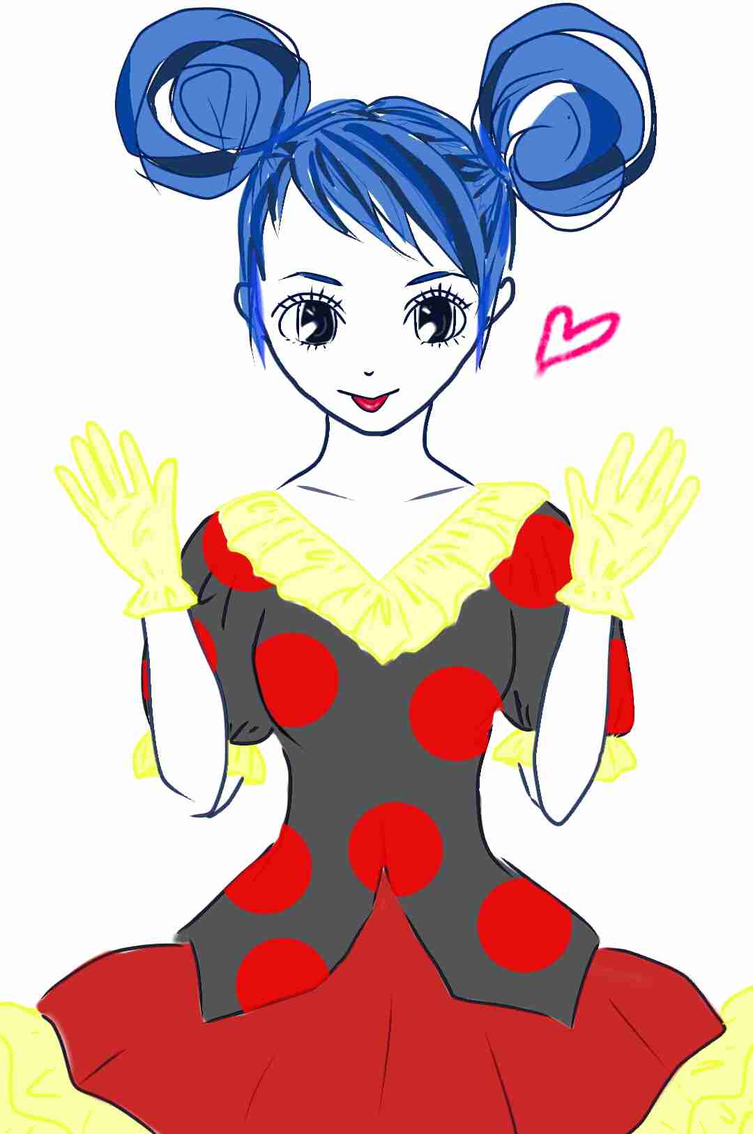 女の子の絵を描くトピ３