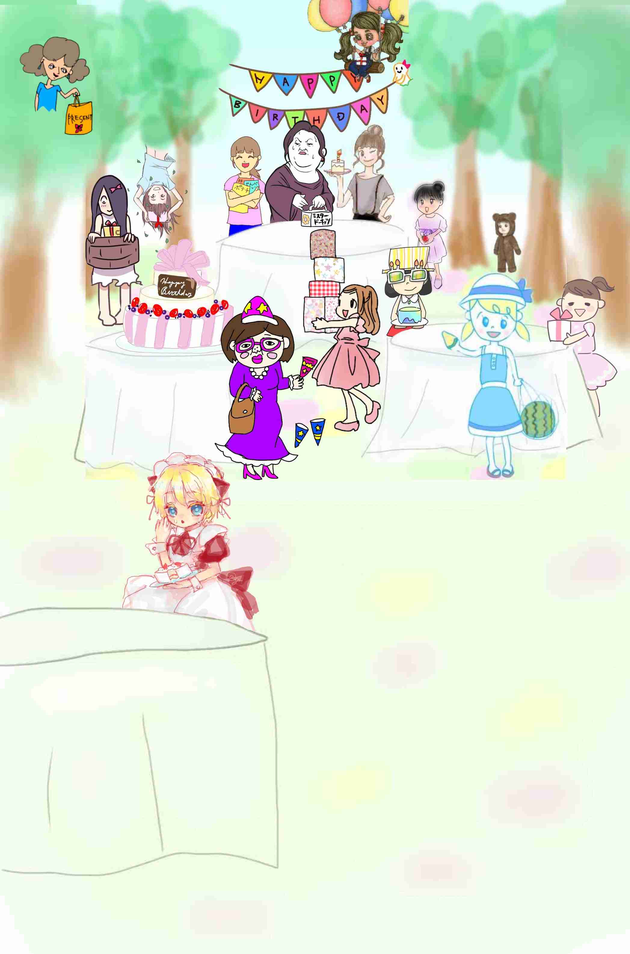 女の子の絵を描くトピ３