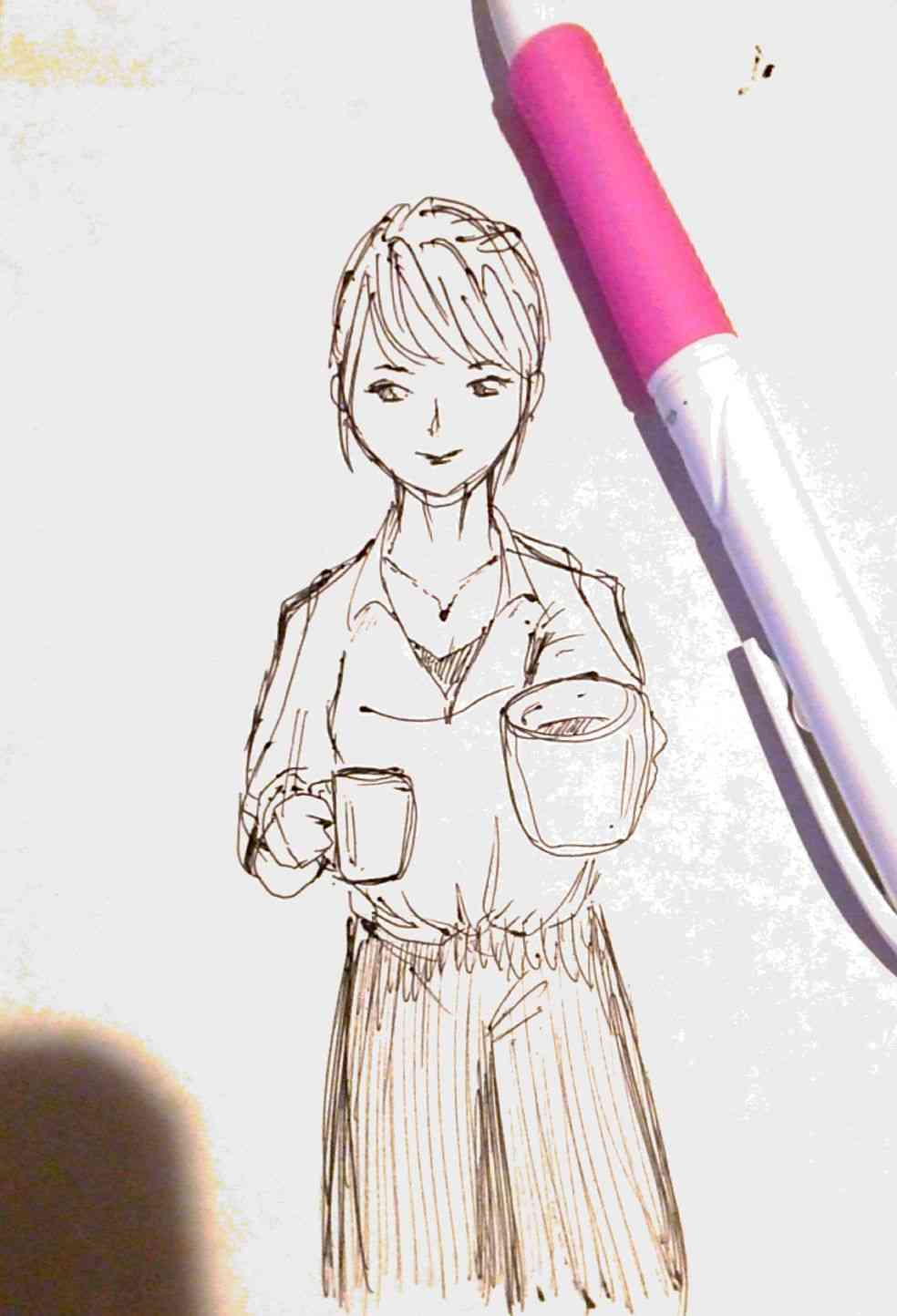 女の子の絵を描くトピ３