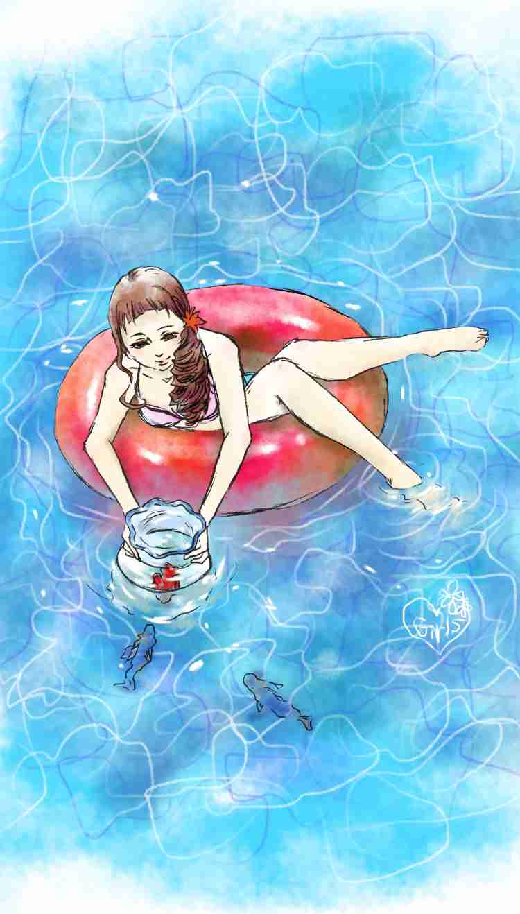 女の子の絵を描くトピ３