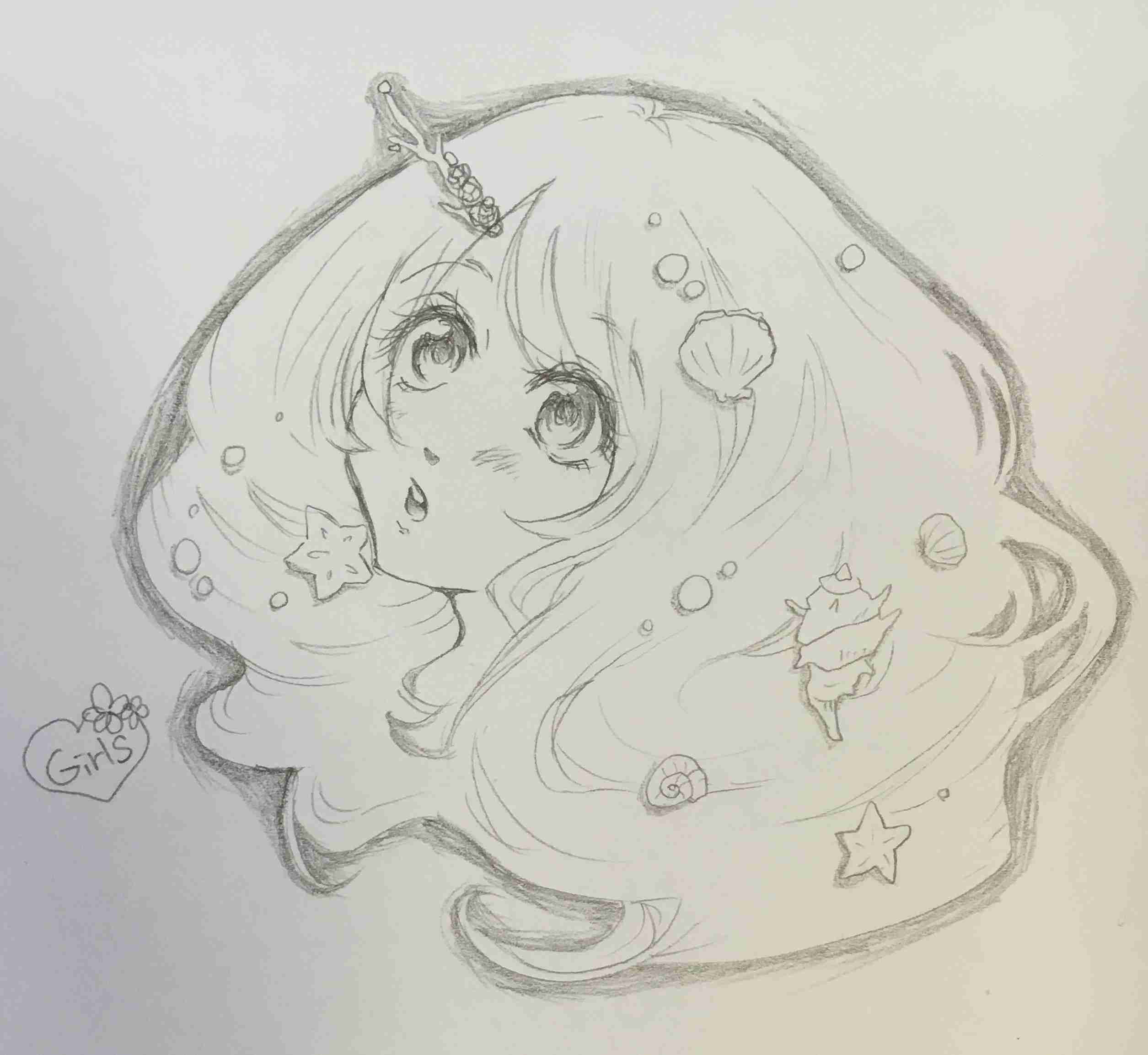 女の子の絵を描くトピ３