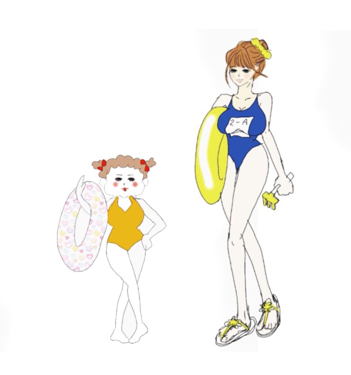 女の子の絵を描くトピ３