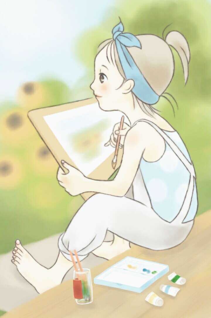 女の子の絵を描くトピ３
