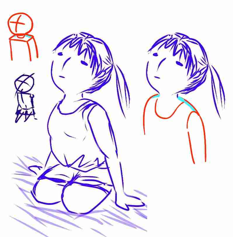 女の子の絵を描くトピ３