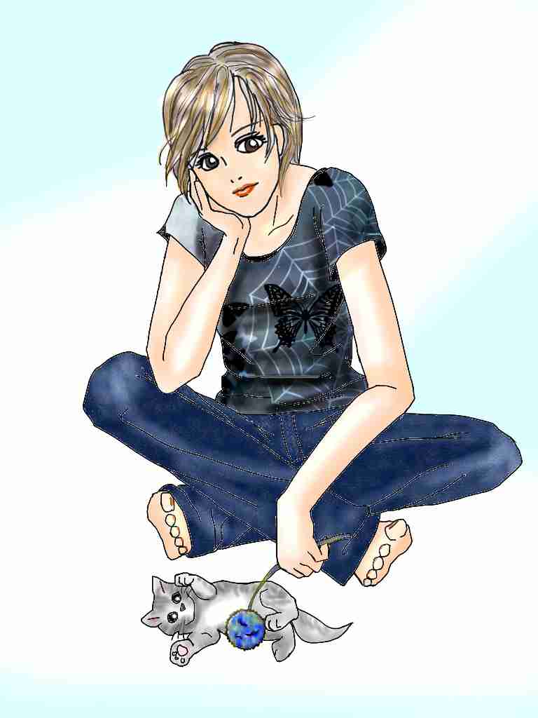 女の子の絵を描くトピ３