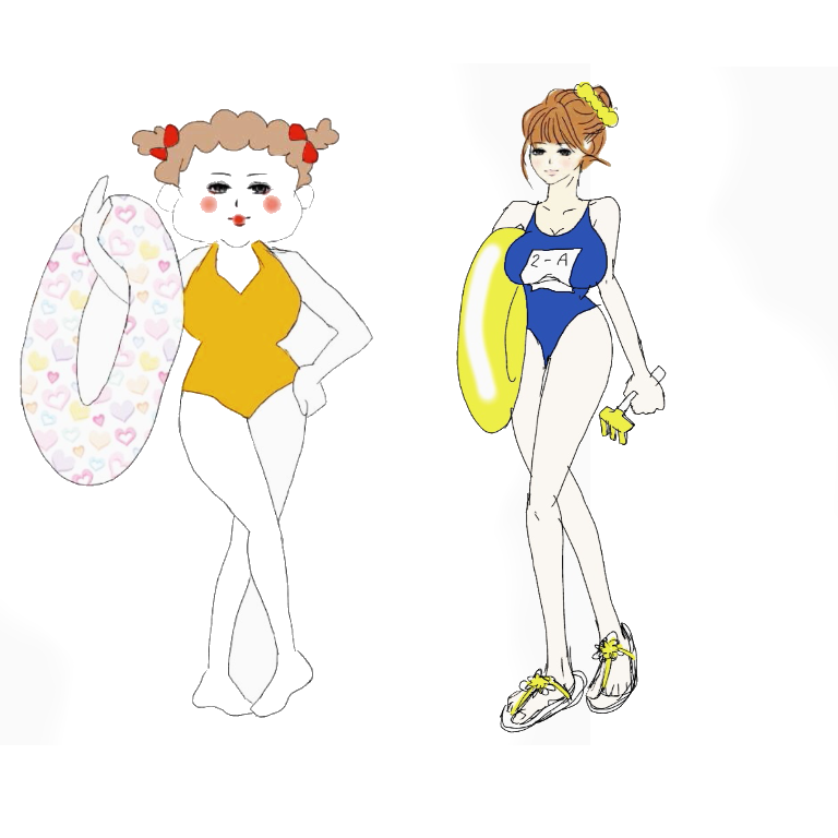 女の子の絵を描くトピ３