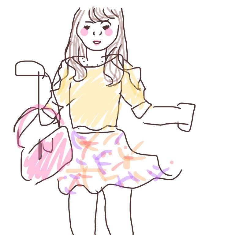 女の子の絵を描くトピ３