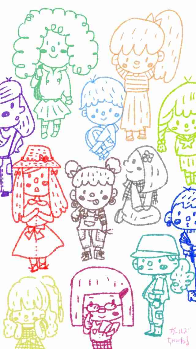 女の子の絵を描くトピ３