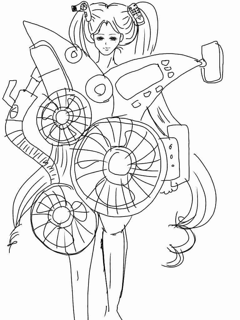 女の子の絵を描くトピ３