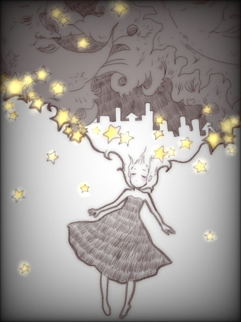女の子の絵を描くトピ３