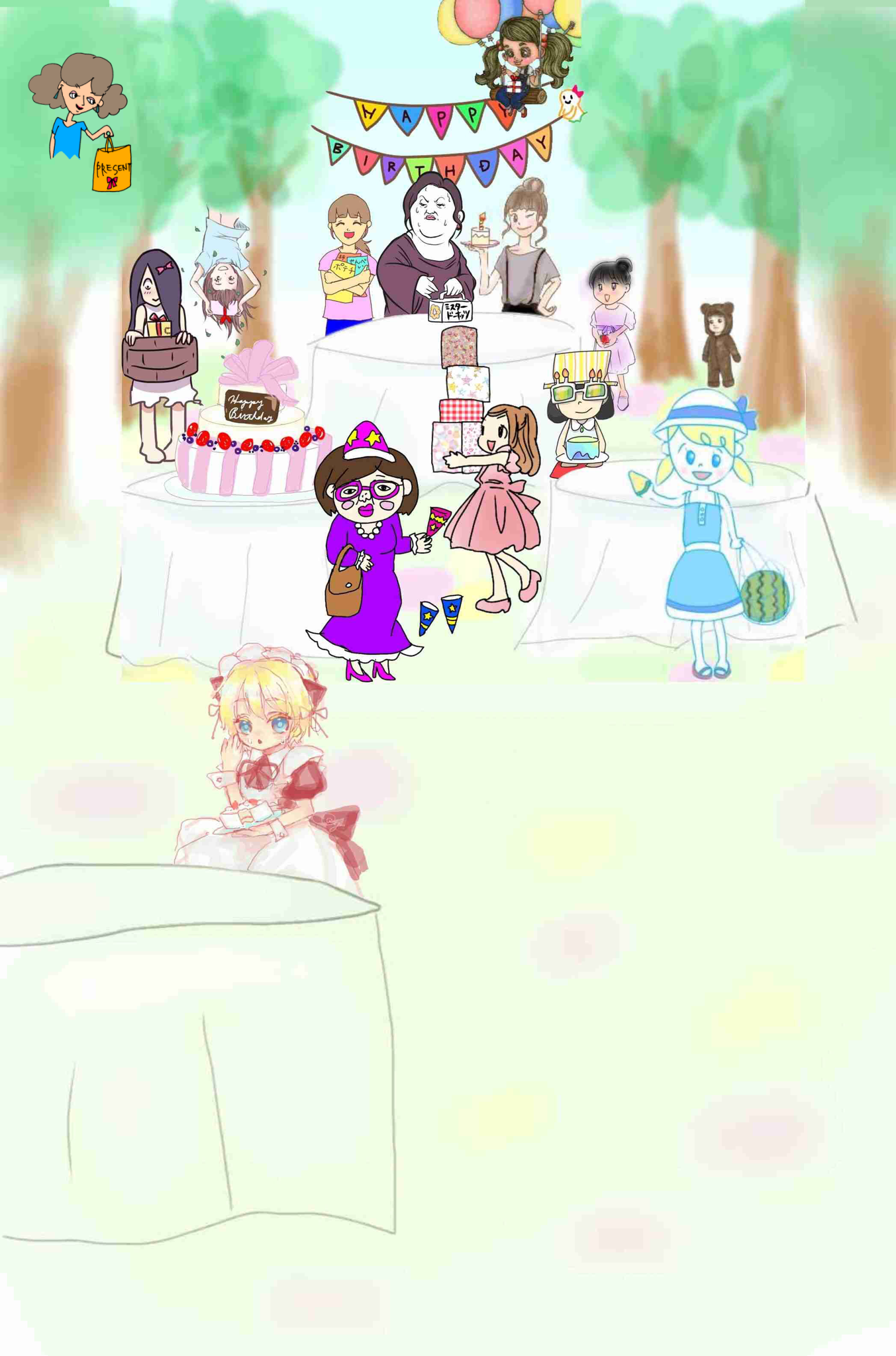 女の子の絵を描くトピ３