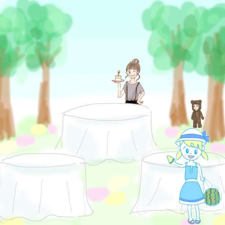 女の子の絵を描くトピ３