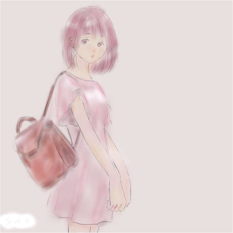 女の子の絵を描くトピ３