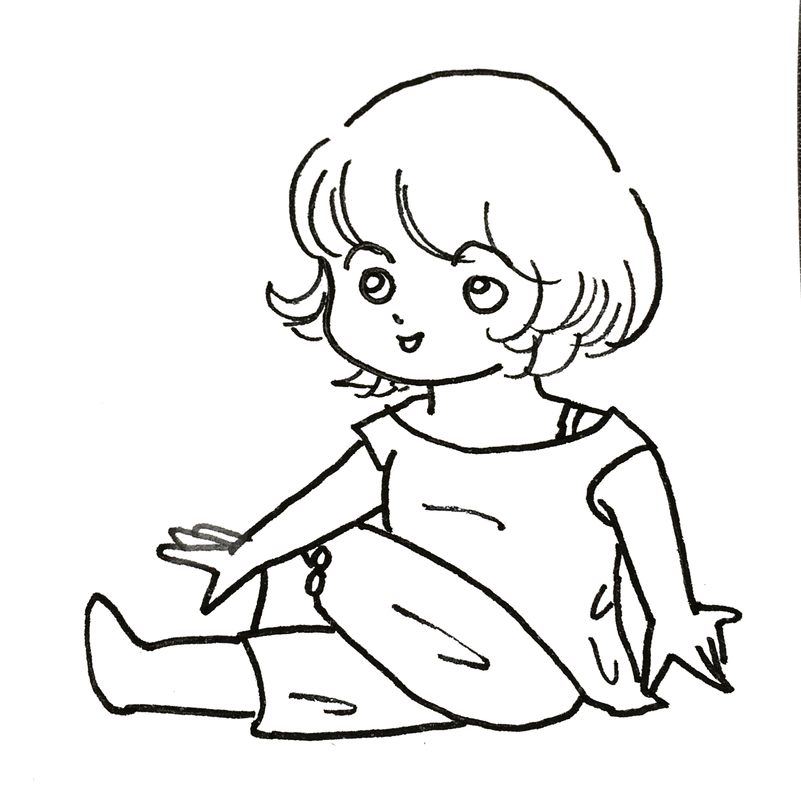 女の子の絵を描くトピ３