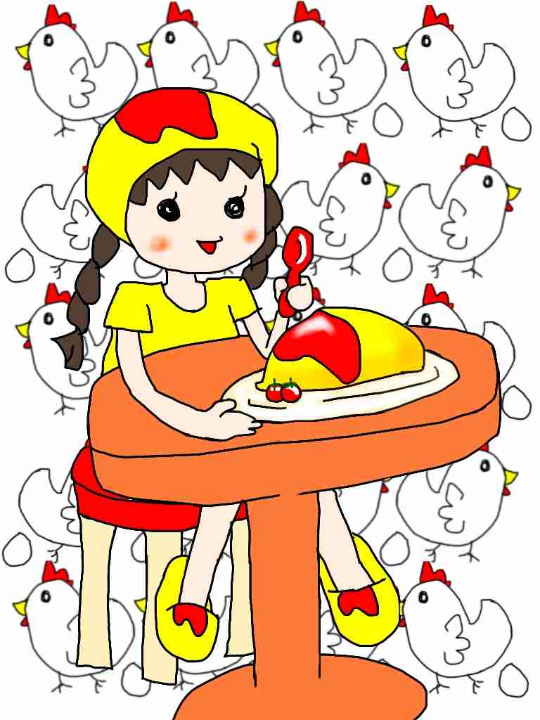 女の子の絵を描くトピ３