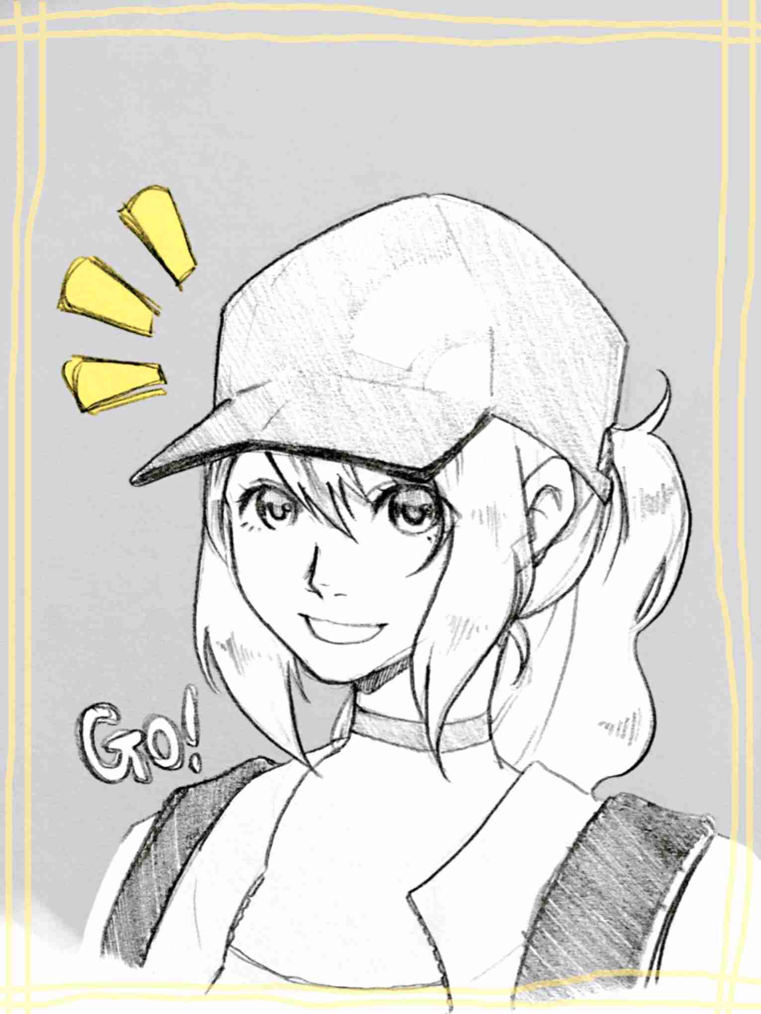 女の子の絵を描くトピ３