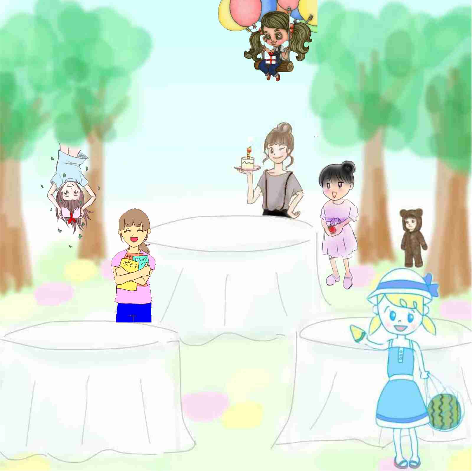 女の子の絵を描くトピ３