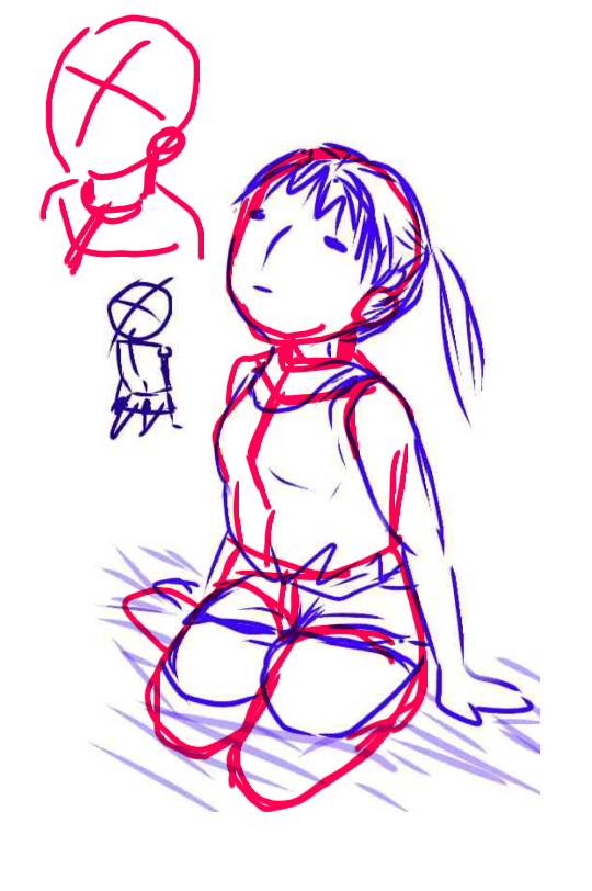 女の子の絵を描くトピ３