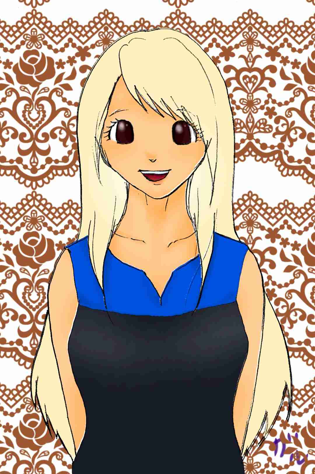 女の子の絵を描くトピ３